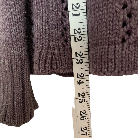 Bianco and Blu Italian wool cardigan, purple with beautiful ribbon tie, sz S - Picture 8 of 8